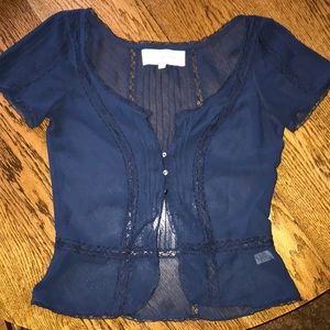 Sheer lace a&f top